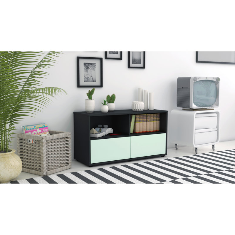Oak Park 92cm Sideboard, Anthracite/Light blue