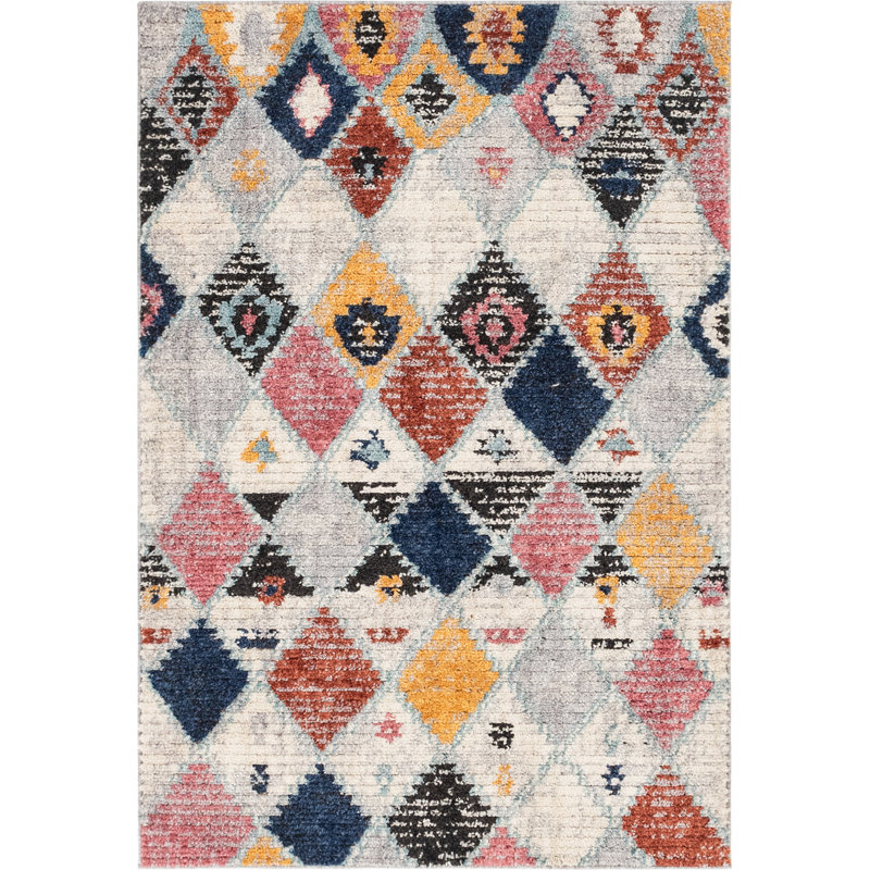 Geometric Indoor Rug, Rectangle 4'1" x 6'1"