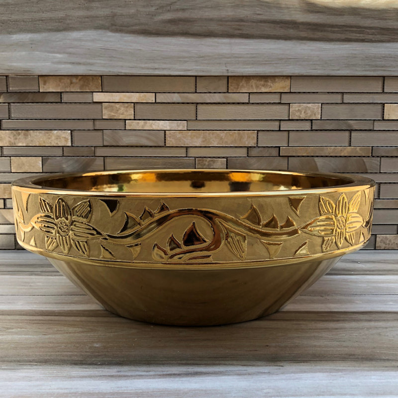 Lavabo vasque doré Dorado