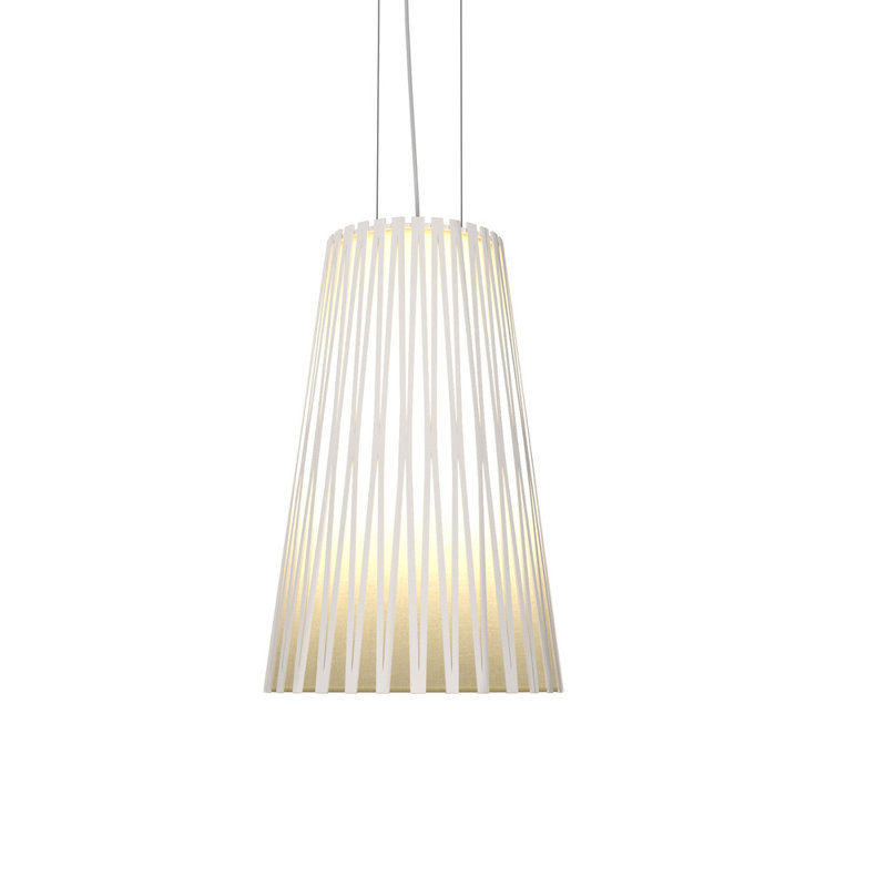 1 - Light Pendant, 9.75" H x 5.66" W x 5.66" D, Teak