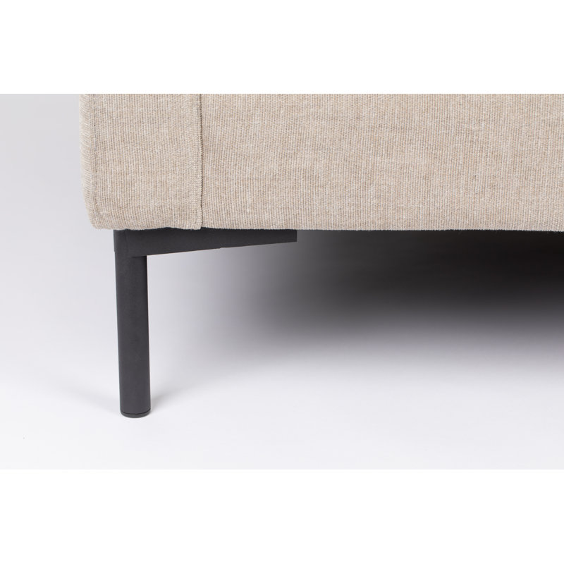 Canapé à accoudoirs carrés 91 po, Mélange de polyester brun