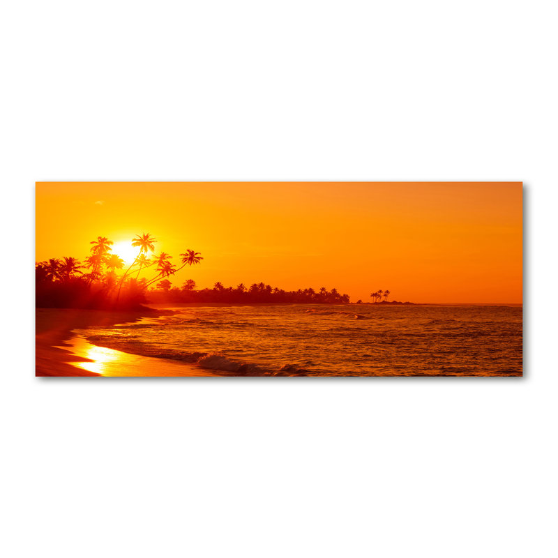 Sunset Beach - No Frame Print on Canvas