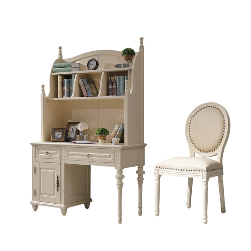 American country style desk chair set, Cream