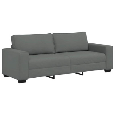  3-Seater Sofa Black 70.9" Fabric