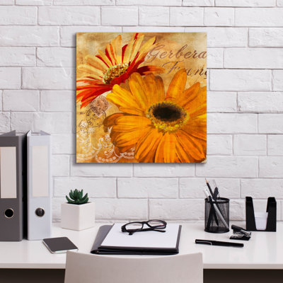 «Golden Gerbera 2» par Art Licensing Studio, art mural sur toile
