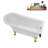 58" Streamlin Clawfoot Tub,Tray,Drain, Clawfeet-101628929-102219862
