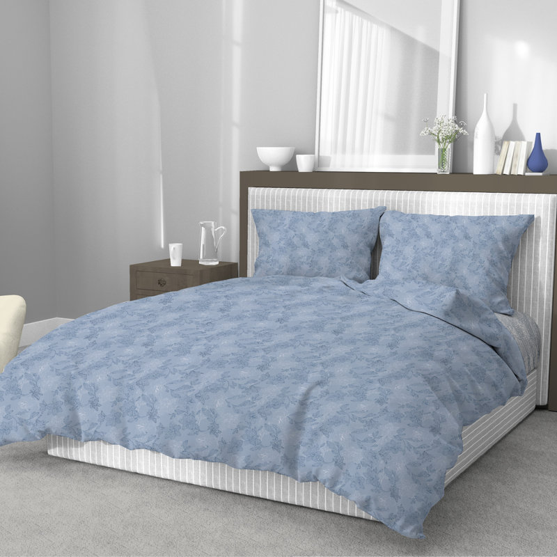 Altamahaw Cotton Floral Duvet Cover Set with Pillowcases