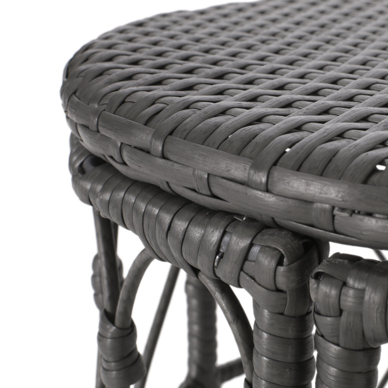 Outdoor Patio Side Table, Gray