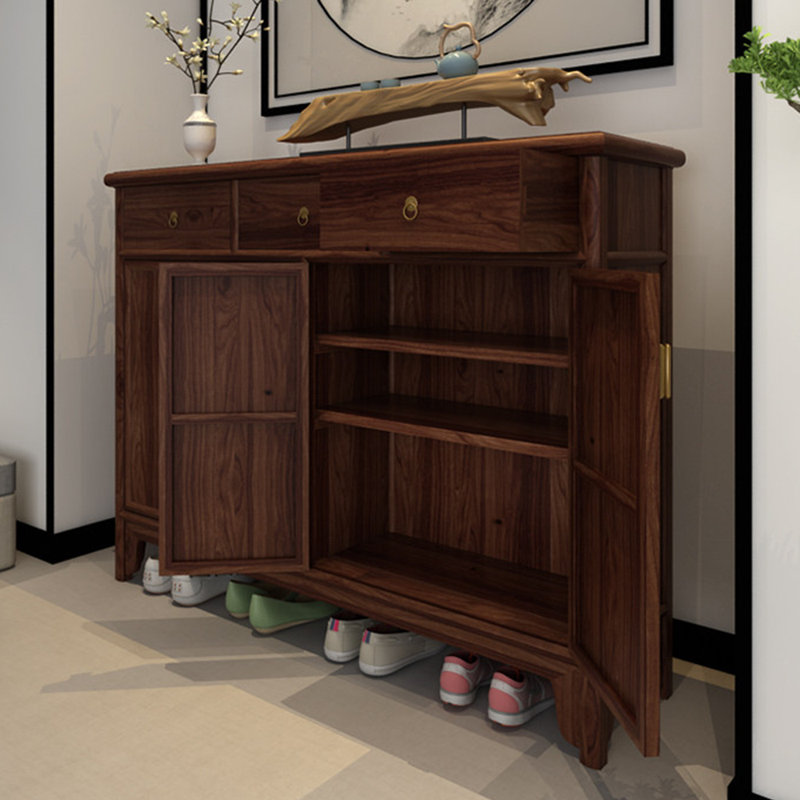 Large capacity practical storage shoe cabinet, Dark Brown
