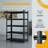 5-Tier Metal Storage Rack, Height-Adjustable, Can Be Split into Two Sections, Multi-Purpose Unit, Modern Industrial Style