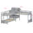 Functional L-Layout Bunk Bed with Built-In Desk, Utility Drawers, and Convenient USB & Electrical Ports-1032454310