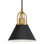 Jasmine Roth 1 - Light Flat Matte Black Cone Pendant
