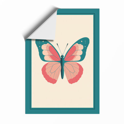 Geometric Butterfly Botanical - Framed Print
