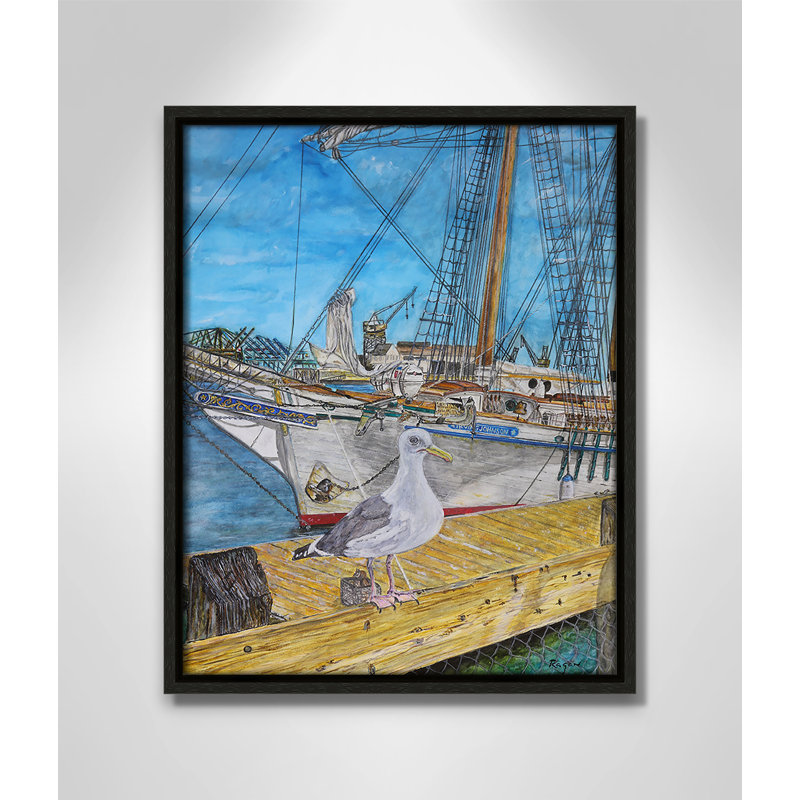 Impression de mouette par Mike Ragan pour , Espresso, H 15,5 po x l 12,5 po