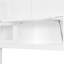 Lit escamotable simple en bois avec meuble télé, 2 tiroirs, tablettes et armoires, blanc-249534587