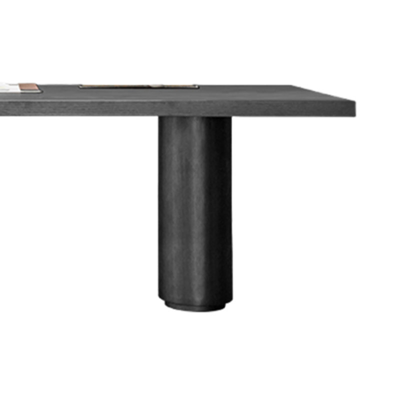 Bureau en acrylique pour le bureau personnel dans le bureau, Noir, H 29,53 po x l 70,87 po x P 31,5 po