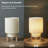 10'' Dimmable 2-tier Beige Pleated Fabric Shade Table with Natural Rubber Wood Base and E12 Lamp Holder for Bedroom Nightstands, Living Room Side Tables, Home Offices or Entryways-1682551559