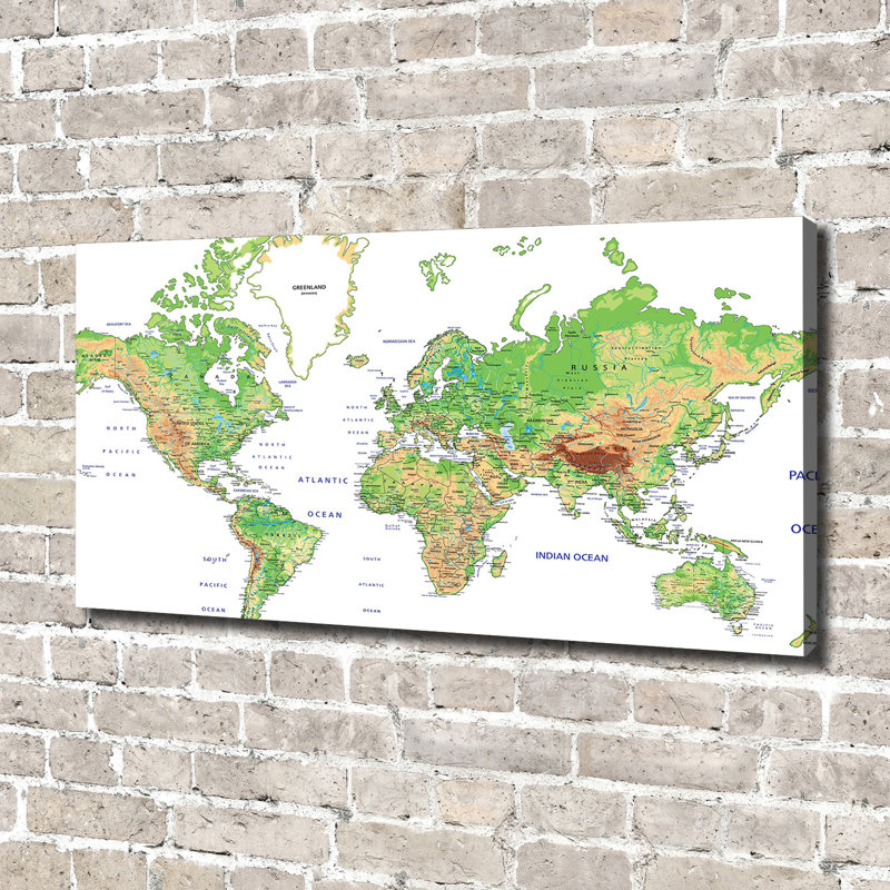 World Map - Wrapped Canvas Print