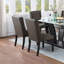 Ensemble de 2 chaises modernes en tissu capitonné en bois d'hévéa-676547758