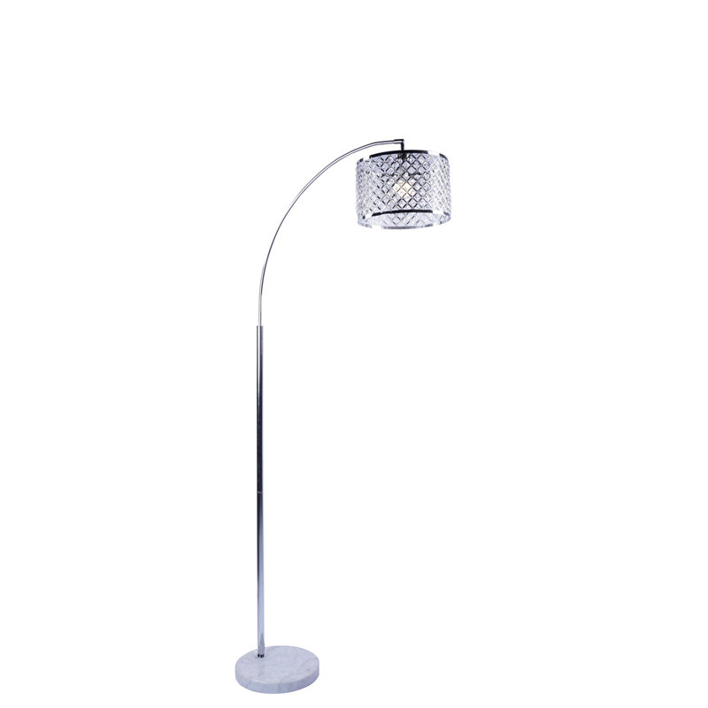 Élégante lampe arquée en cristal