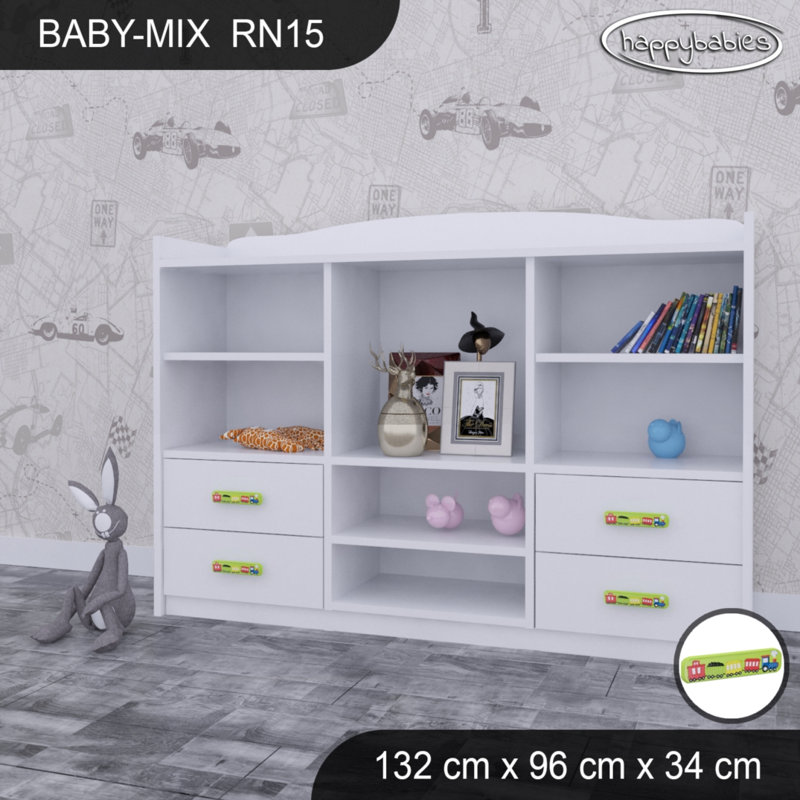 96cm H X 132cm W Kids Cube, White/Green