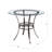 Round Glass Top Metal Base Dining Table