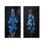 «Blue Bonnets Morning Dew I» - impression murale en métal à 2 panneaux floraux
