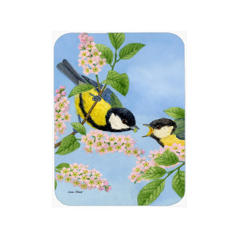 Planche à découper en verre caroline trésors s Eurasian Blue Tit