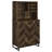 Harlie Rustic Oak 2-doors Wine Cabinet
