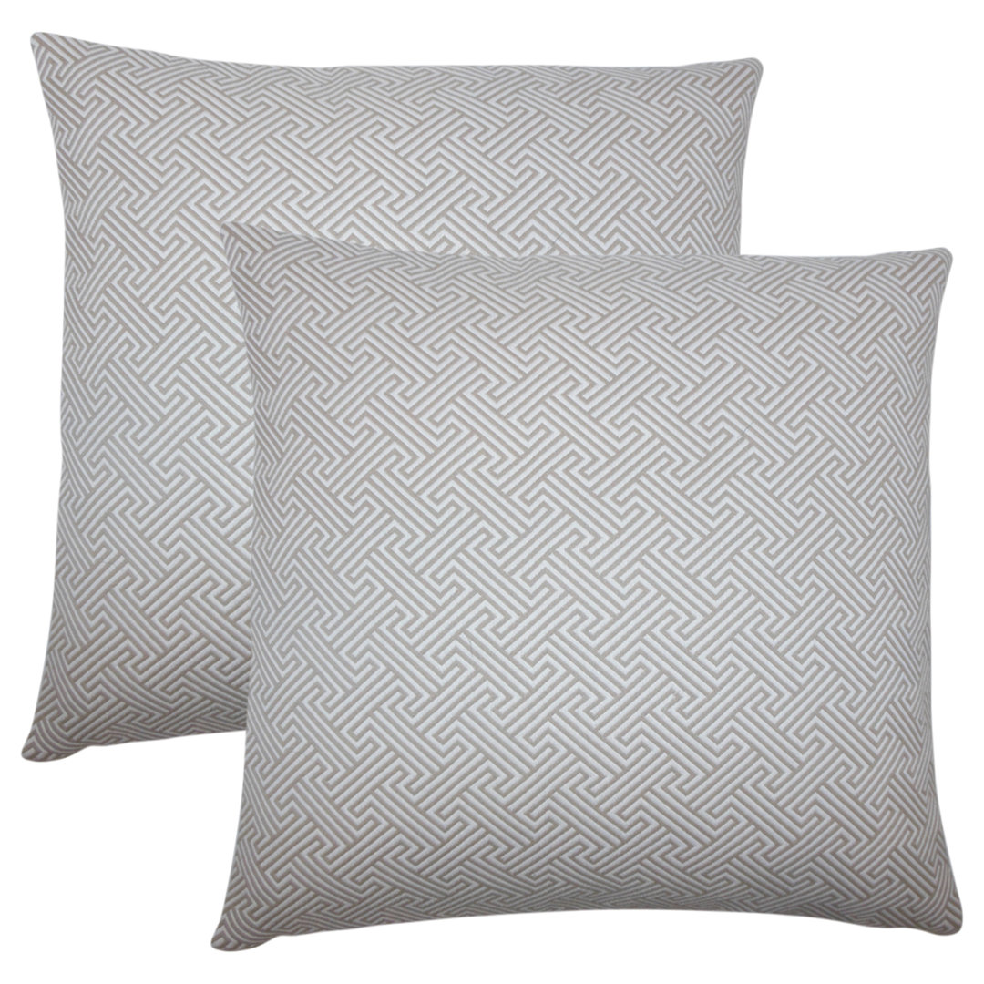  Geometric Cotton Throw Pillow (Set of 2) The Pillow Collection 