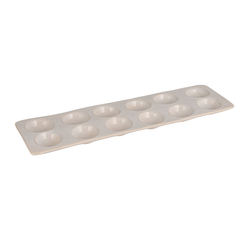 Stoneware Egg Holder In Reactive Glaze