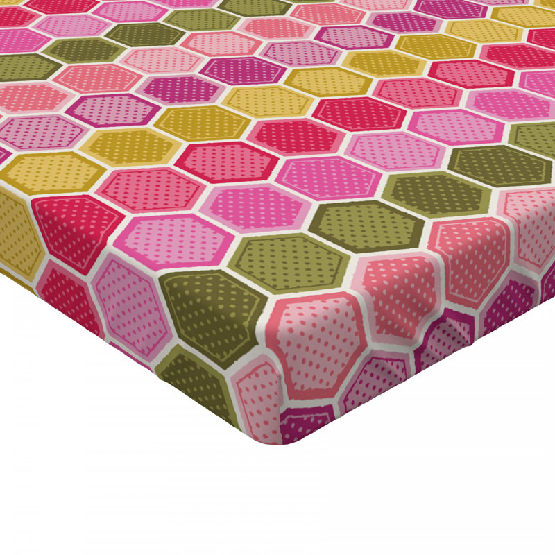 Microfiber Geometric Fitted Sheet, Twin XL Fitted Sheet