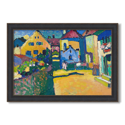Green Lane in Murnau (Grüngasse in Murnau), 1909-Wassily Kandinsky-Custom Framed Canvas