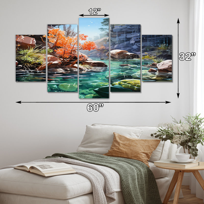Aquariums Marine Wonders I - 5 pièces sur toile tendue