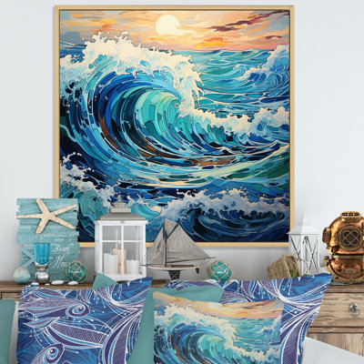 Coastal Waves Of Wonder IV - Nautical & Beach Canvas Prints