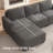 Anureet Modular Sectional Sofa U-Shaped Sleeper Sofa Bed With Storage Space-96012026-125402455-125402458