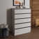 Shanquil Ripple Ridged 5 Drawer Chest Of Drawers Matt White