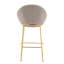 Tabouret de bar intérieur rembourré en métal, cadre et ensemble de revêtement, ensemble de 2-907010831