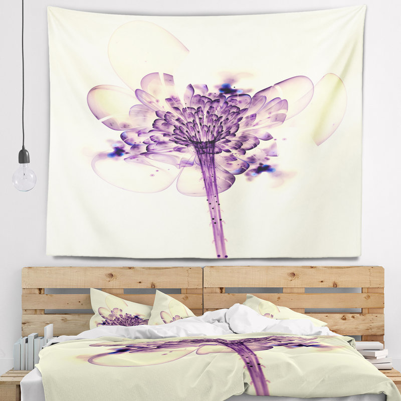 Tapisserie rose pâle floral, H 32 po x l 39 po