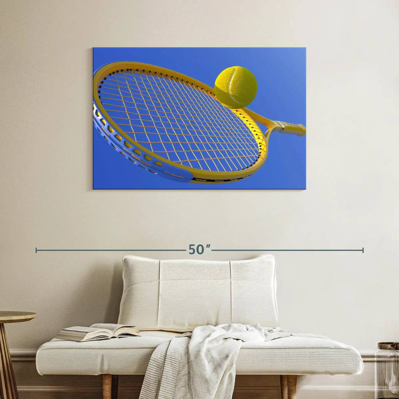 Coup de balle de tennis, H 26 po x l 39 po