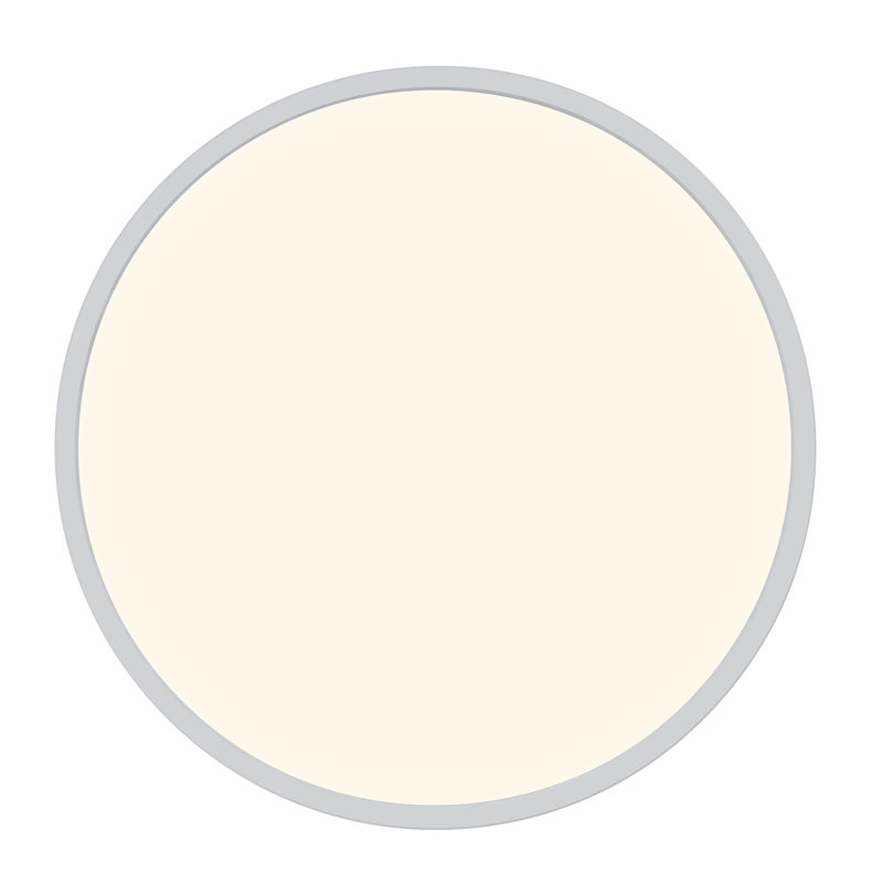 LED Flush Mount, White, 2.3cm H x 43cm W x 43cm D