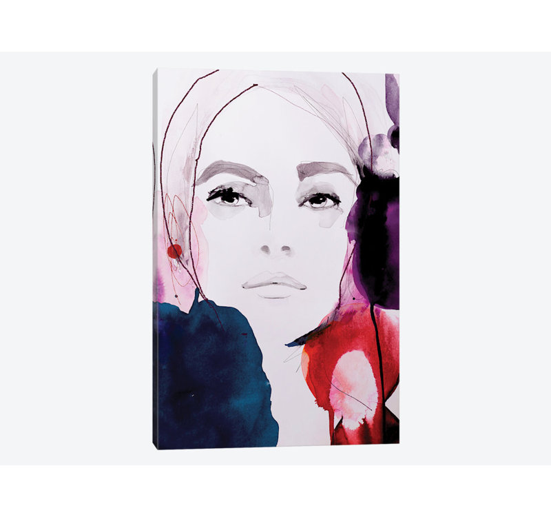 «Rouge Noir», impression sur toile, H 40 po x l 26 po x P 1,5 po, Toile tendue, Pas de tapis
