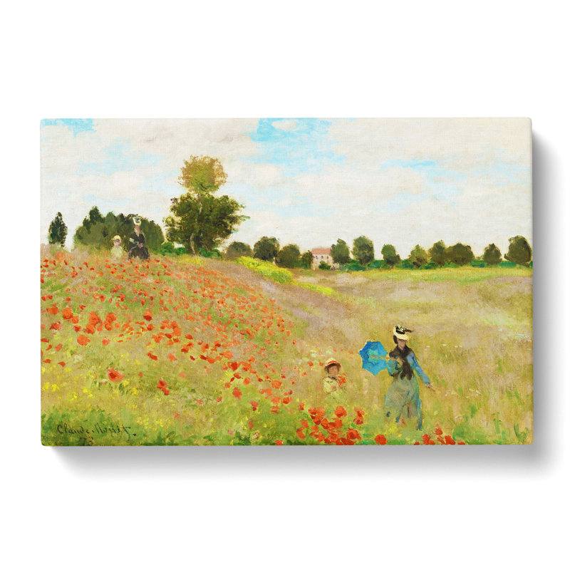 Poppy Field Vol.2 by Claude Monet - Wrapped Canvas, 35cm H x 50cm W x 3cm D