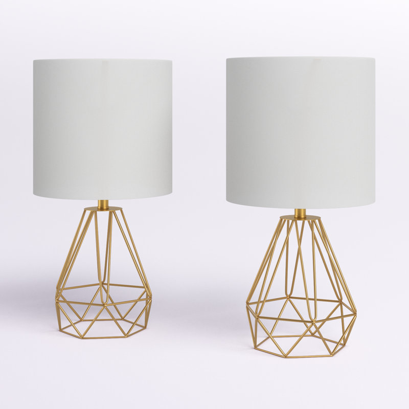 Jermaine 18.75" Table Lamp Set, Gold