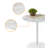 End Table With White Marble Textured Top