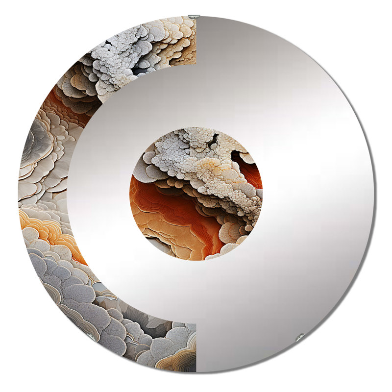 Harvard - Miroir mural demi-cercle, 23,6 po x 23,6 po