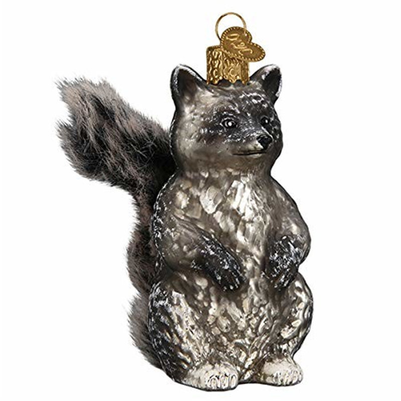 Old World Christmas Blown Glass Ornament for Christmas Tree, Vintage Raccoon