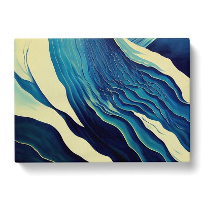 Surreal Ocean Wave Vol.6 Abstract - Wrapped Canvas