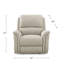 Fauteuil inclinable électrique en cuir véritable Dawan-201625748