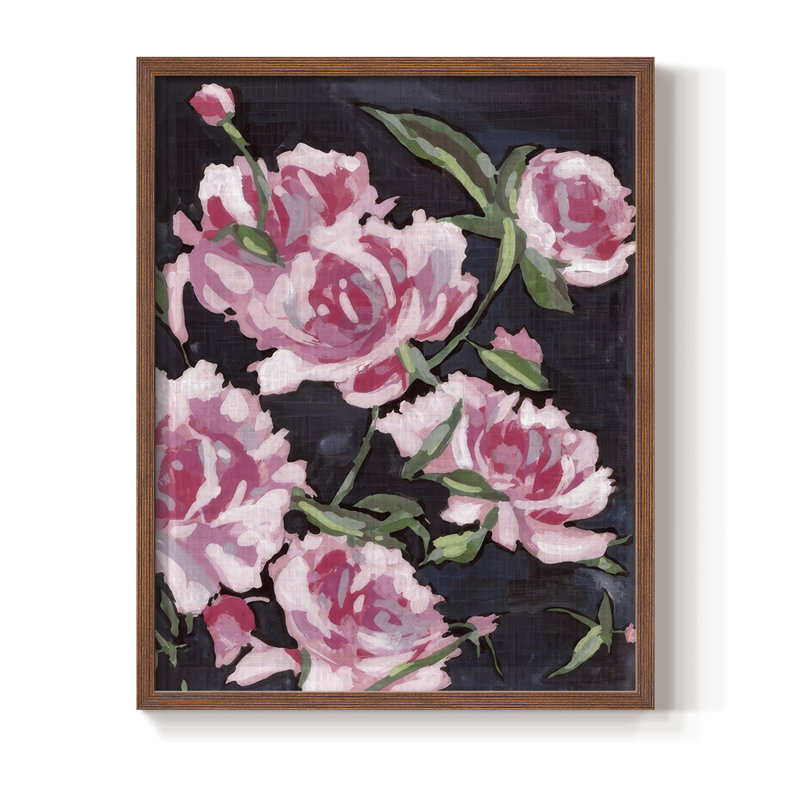 Meer Rosa I, reproduction encadrée - bois massif, H 11 po x l 9 po, Noyer